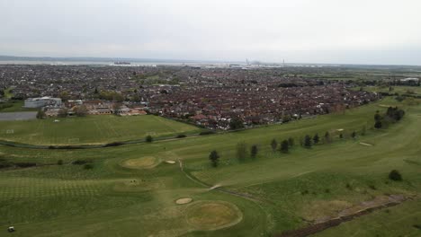 Campo-De-Golf-Canvey-Island-Essex-Reino-Unido-Antena-4k