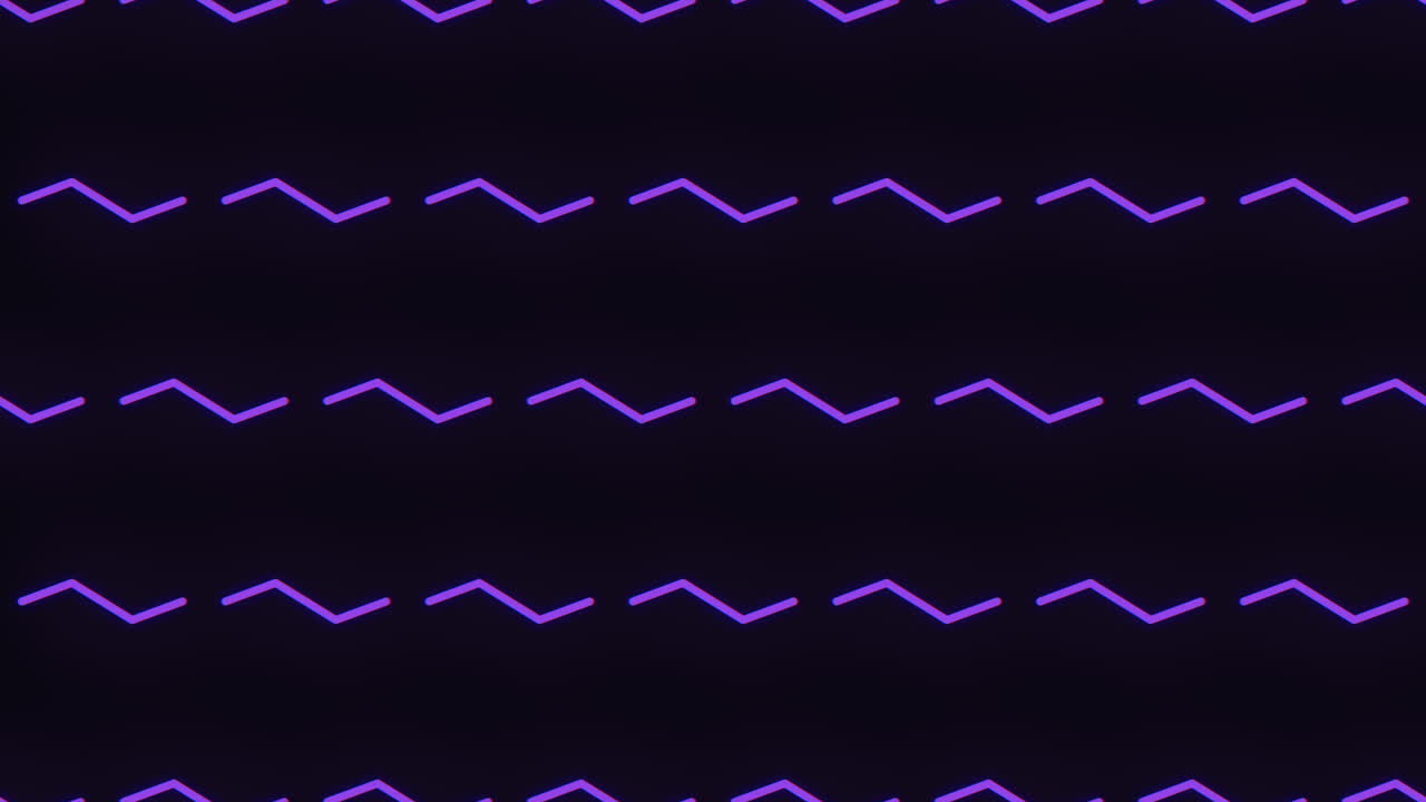 líneas en zigzag púrpura sobre un fondo negro - patrón abstracto