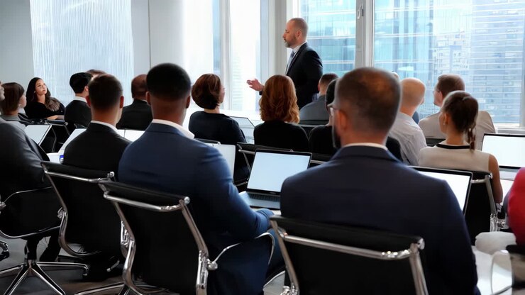 Business Presentation in Conference Room