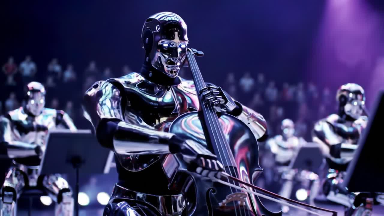 A Stunning Display of Robotics in Concert: An Ensemble of Elaborate Android Musicians Captivating the Audience with a Masterful Cellist Performance