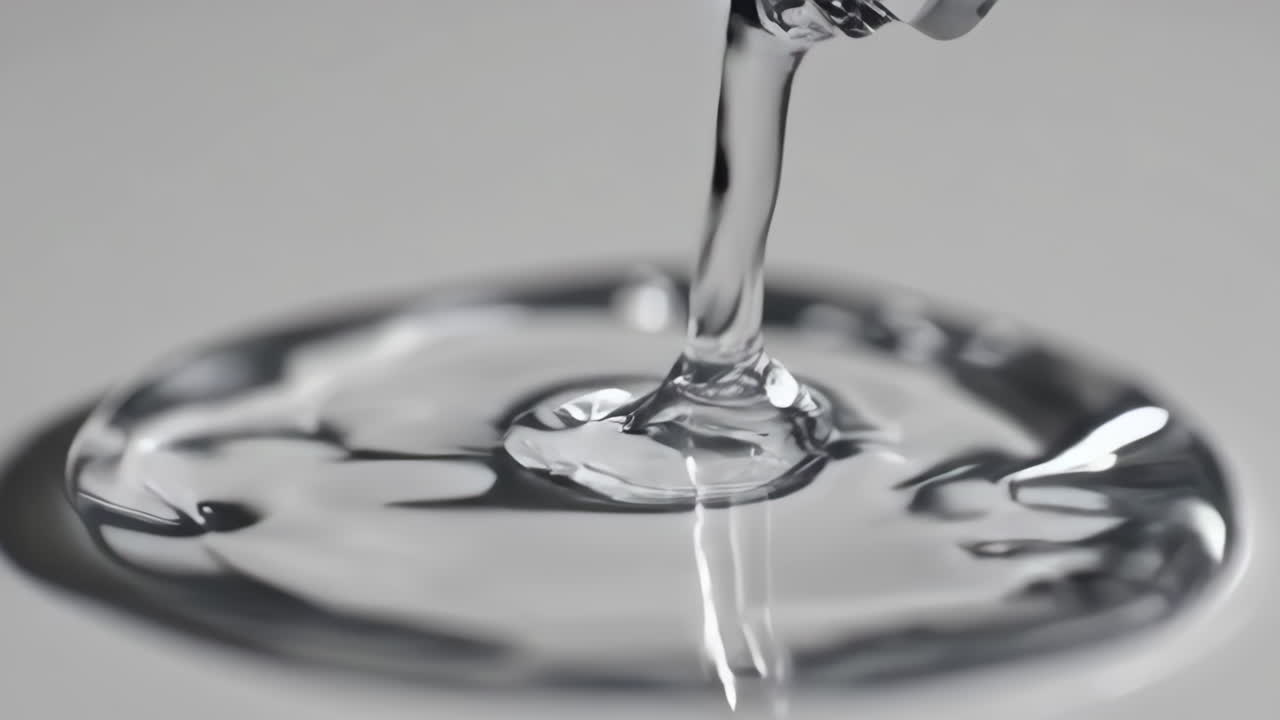 Water Pouring Close-Up