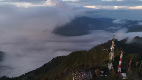 aerial drone view of mount bromo east java indonesia active volcano tengger mountains
