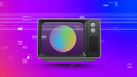 Vintage-Fernseher-Mit-Virtuellem-Brutzelhintergrund