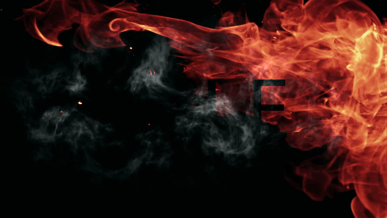 bola de fuego moviéndose a través de la pantalla con mensaje de venta