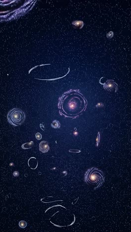 galaxias espirales en el espacio profundo