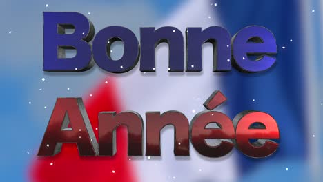 happy new year french language background loop