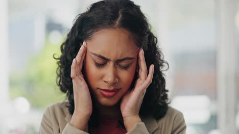 woman with headache