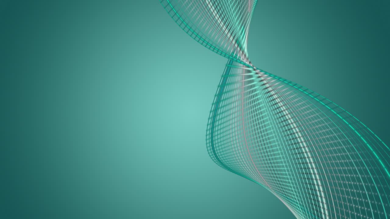 Fantastica animazione con oggetto a onda a strisce in slow motion e spazio per il testo, loop 4K 4096x2304