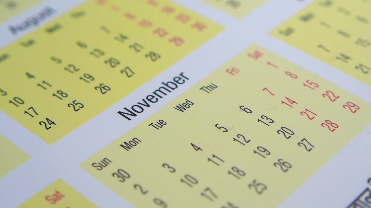 calendario de cerca
