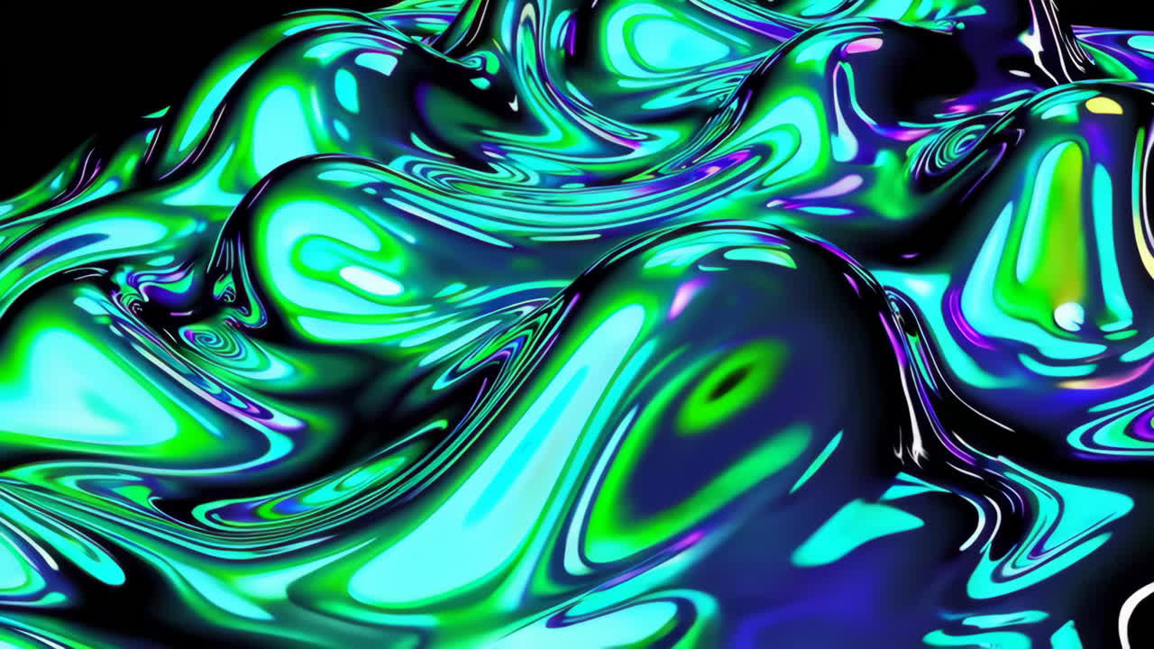 Vibrant Iridescent Wavy Abstract Background