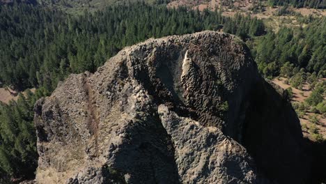 aerial view of pilot rock in southern oregon