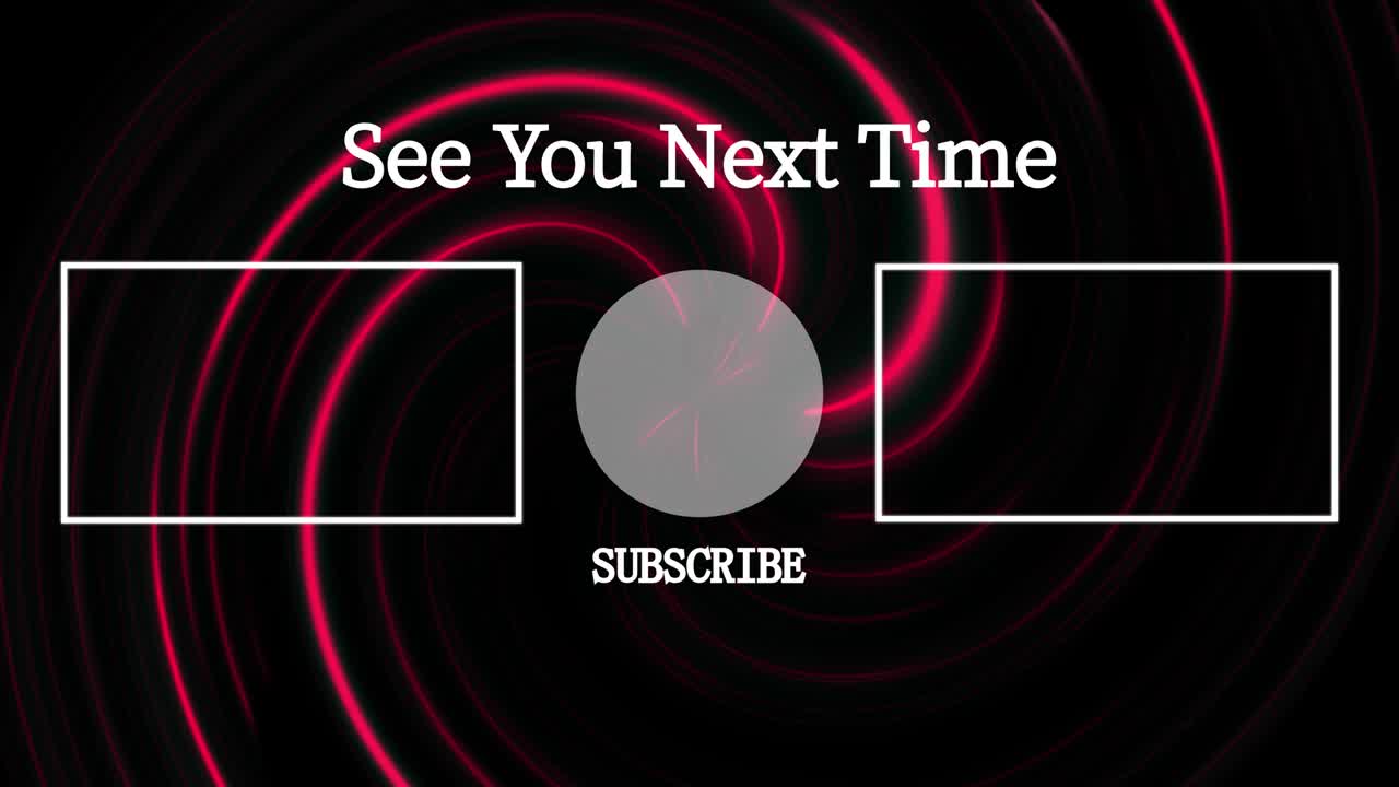 vórtice de neón tarjeta de finalización pantalla de finalización gráficos de movimiento