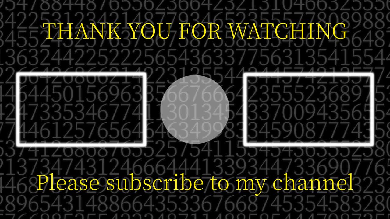 무작위 숫자 끝 카드 끝 화면 모션 그래픽