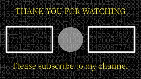 random number end card ending screen motion graphics