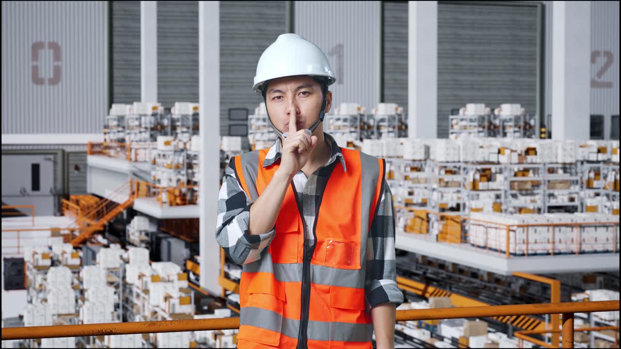 창고 노동자 신호 조용