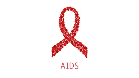 world aids day dot ribbon loop animation