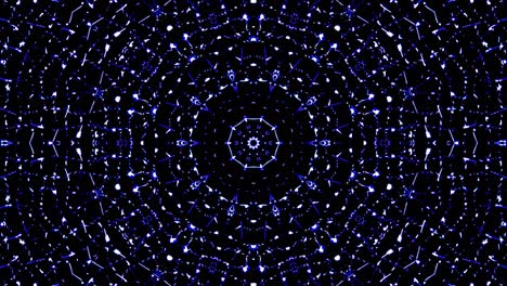 hermoso caleidoscopio abstracto que brilla, una luz radiante que regula los movimientos sutiles