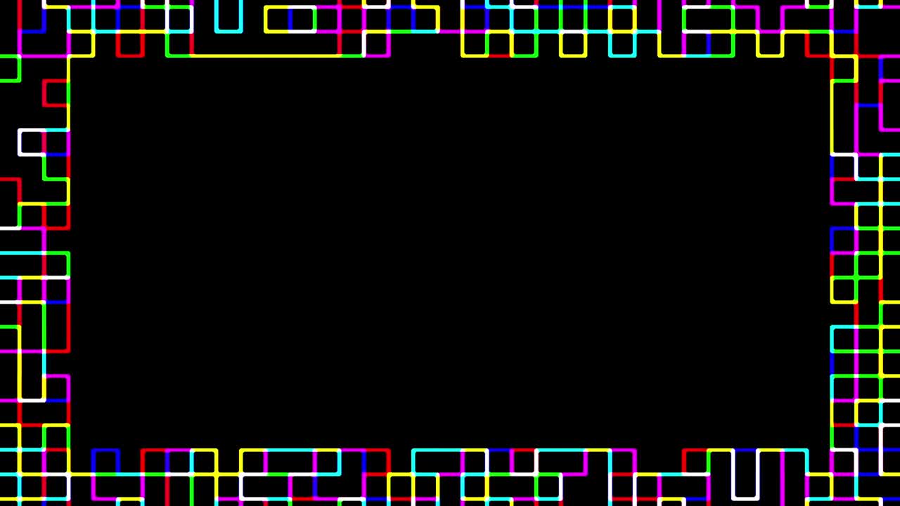 marco de cuadrados parpadeantes de varios colores