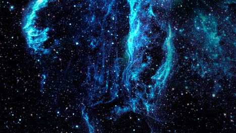 flying into the veil nebula in outer space, also known as cygnus loop. the veil nebula is a cloud of heated and ionized gas and dust in the constellation cygnus.
