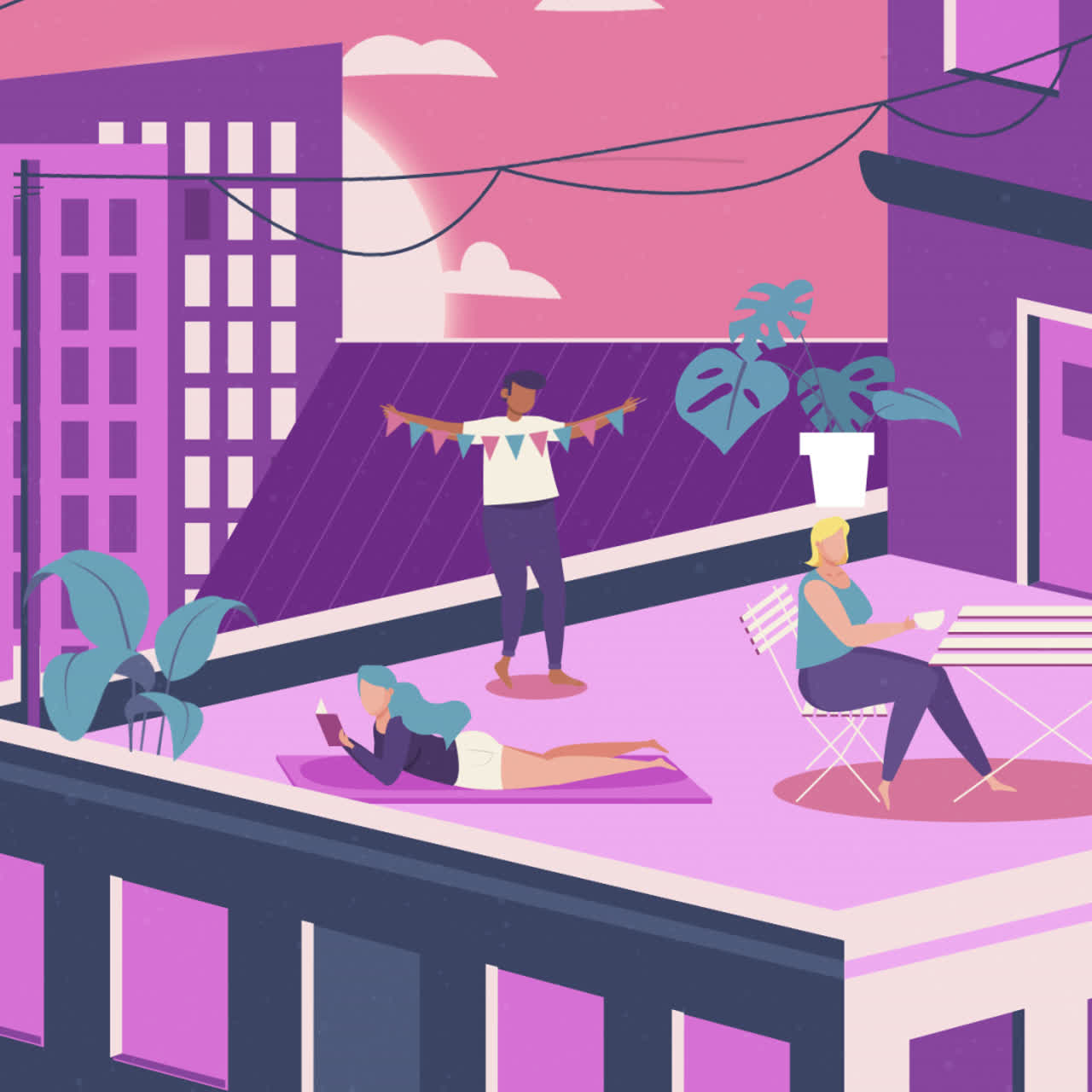 Rooftop Relaxation and Celebration