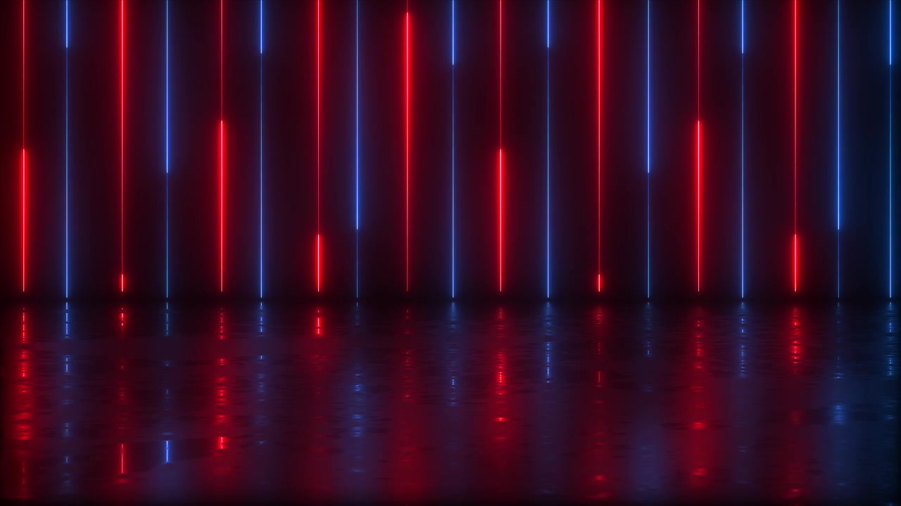 4k 3d futuristic glowing neon light tunnel abstract background portal rings virtual reality