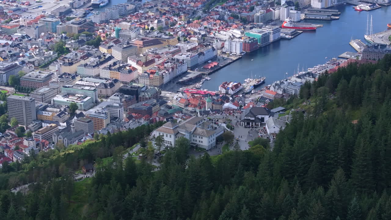 Aerial View of Bergen, Norway