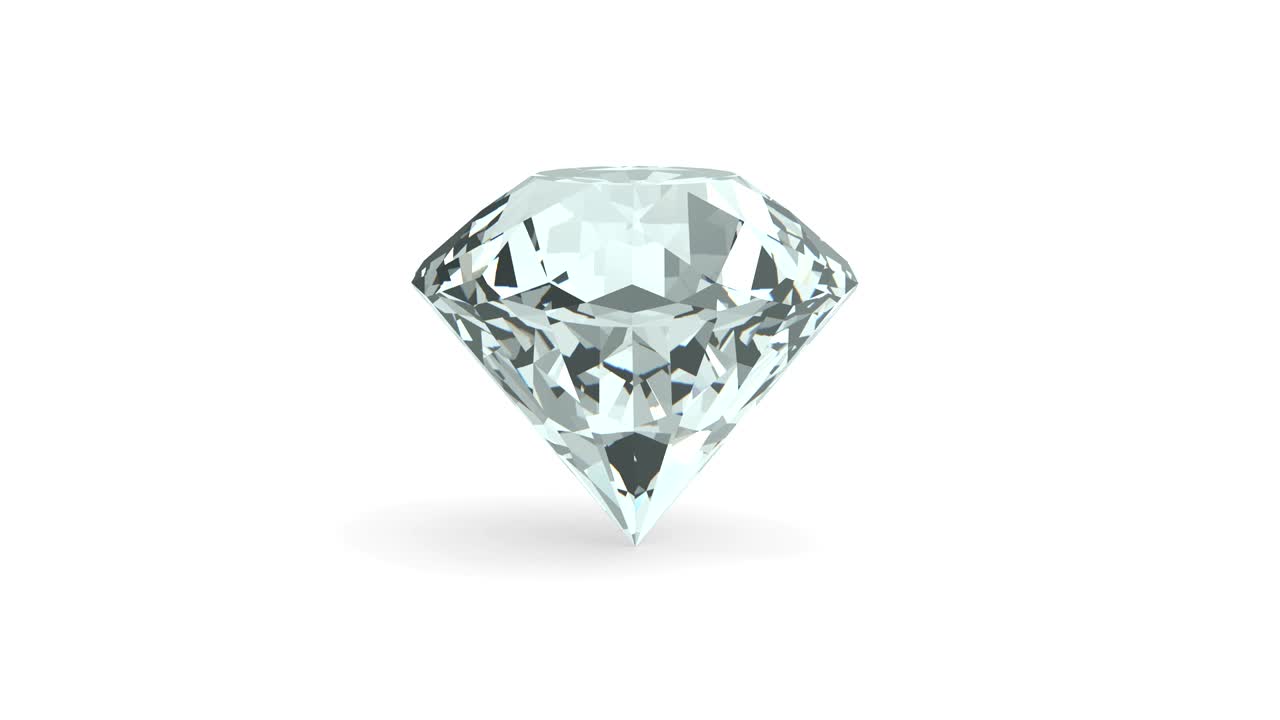 완벽한 다이아몬드 회전은  바탕에 고립됩니다. 3d 렌더링