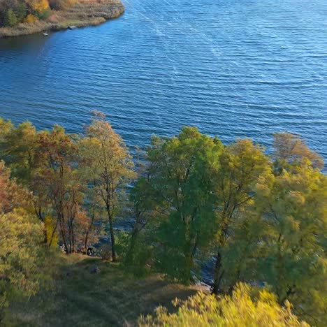 aerial view of autumn landscape