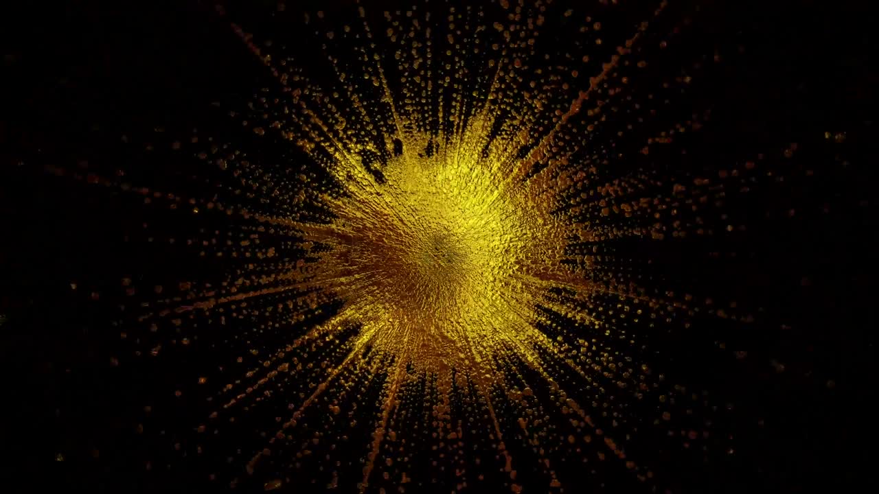 빛나는, 동적, 흐릿한, 복잡한 모양의 창조적, 추상적인 점, 입자들로부터 수집된 것.