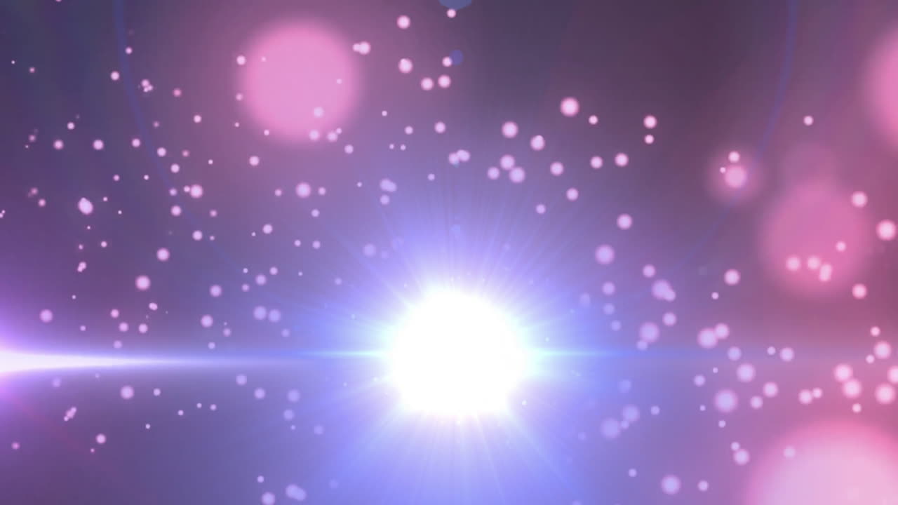 검은 바탕에 움직이는 빛의 반점의 애니메이션