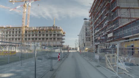 Daytime-Scene-In-A-Building-Construction-Site-In-Vienna,-Austria