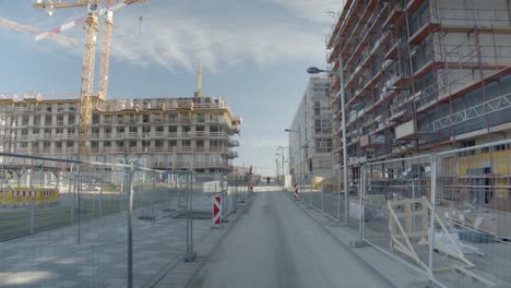 escena diurna en un sitio de construcción en viena, austria