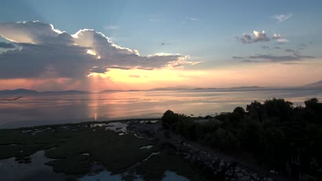 Sonnenuntergang-In-Mesologgi,-Griechenland