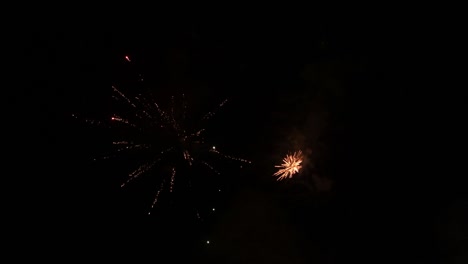 espectáculo de colorido castillo de fuegos artificiales en una celebración. bucle