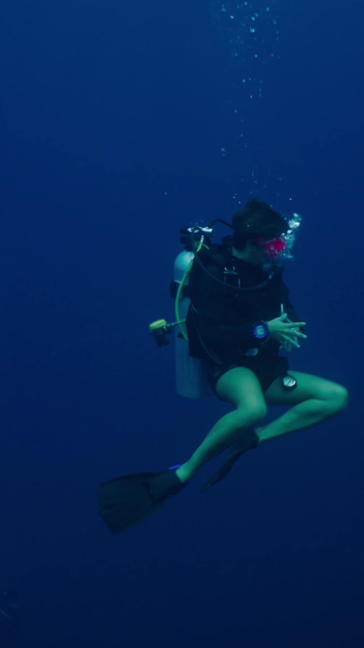 Scuba Diver Exploring Underwater