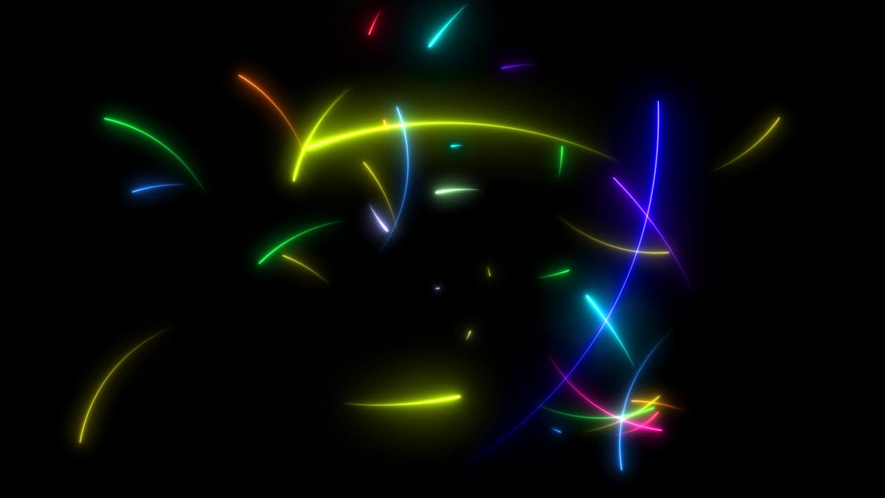 모든 무지개 네온 화살표 모션 무작위 중간 프레임 및 카운트다운 및 숫자 효과 크기 및 색상