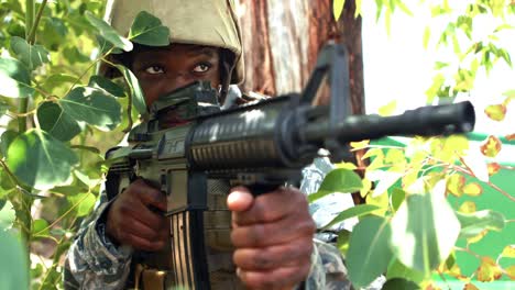 Military-soldier-guarding-with-a-rifle