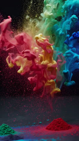 abstract colorful ink splash