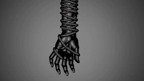 bound hand and arm sculpture