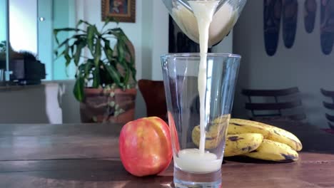delicious apple, banana flavoured drink, thirsty, fruit cocktail, slow-mo