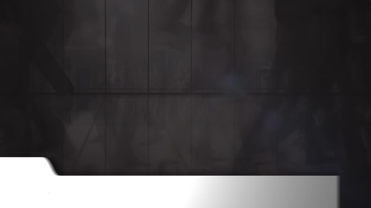 Animation of news text over globe and business people walking