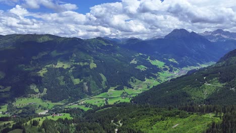 picturesque view from above the austrian countryside