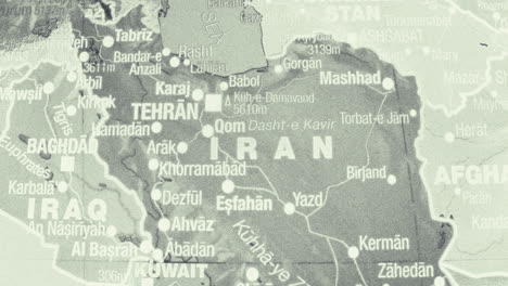 a political map showing iran and surrounding countries
