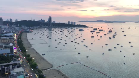 Panorama-Del-Atardecer-De-Pattaya