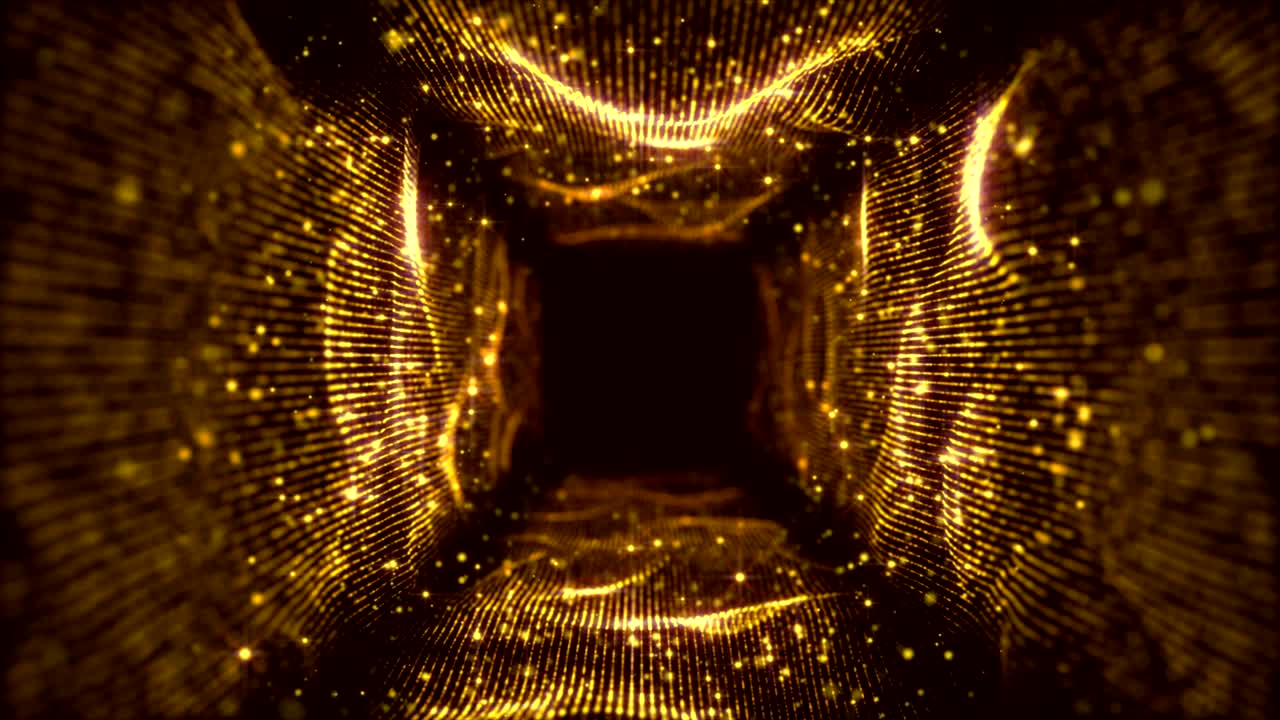 프랙탈 골드 라이트 터널 (vj)
