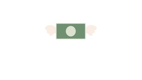 an animation of money with feathers flying in the air