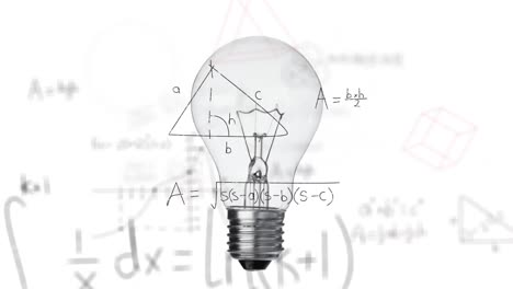 Animación-De-Bombilla-Y-Procesamiento-De-Datos-De-Fórmulas-Científicas.