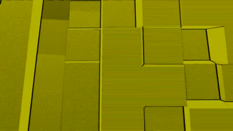 cubos abstractos de fondo movimiento aleatorio, animación en bucle. cubos amarillos