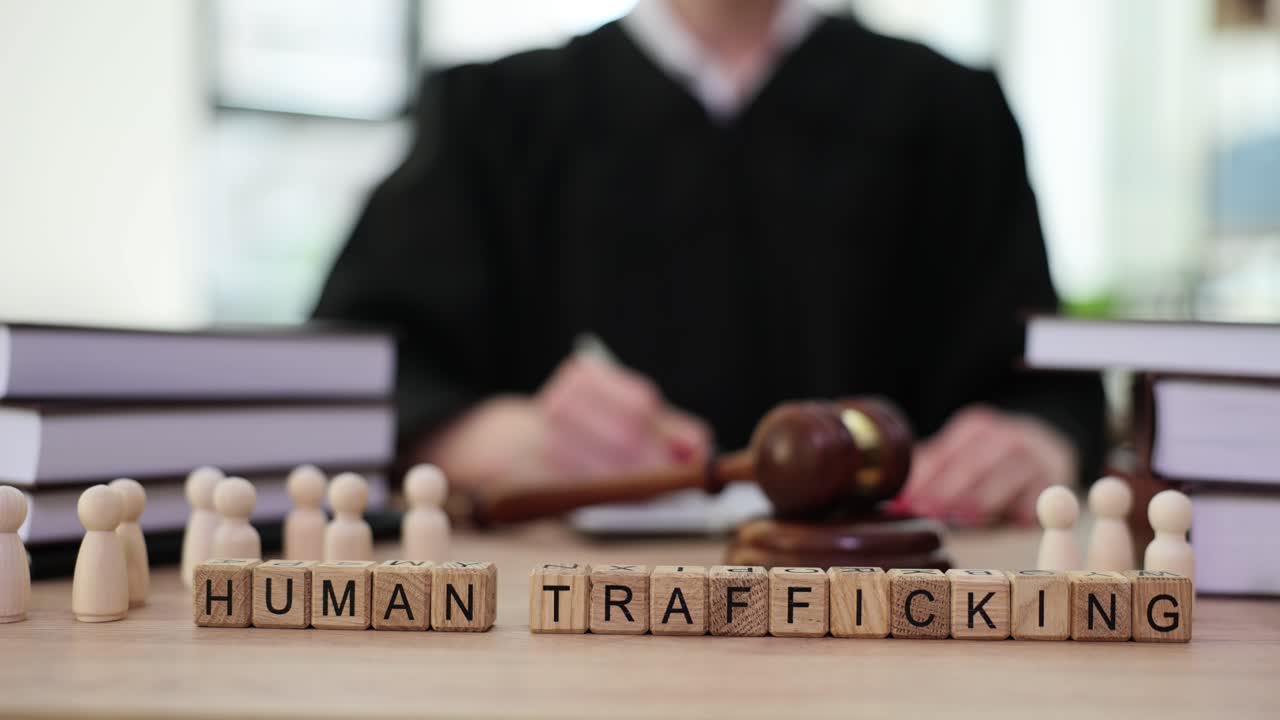 Human Trafficking Legal Concept with Judge and Gavel