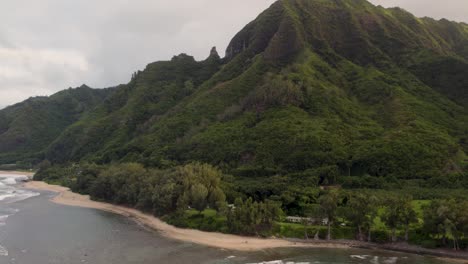 dramatic footage revealing famous haena park by napali coast during sunset